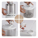 OXA 4L Large Capacity Cool Mist Humidifier Whisper-Quiet , Ultrasonic Air Humidifiers for Bedroom Babyroom Home Office, Two 360° Rotatable Mist Outlets, Waterless Automatic Shut-off (Gray)