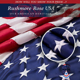 US Flag 5x8 ft: 100% Made in USA. Premium Large American Flag 5x8 ft. Embroidered Stars and Stitched Stripes US Banner - Display with Pride